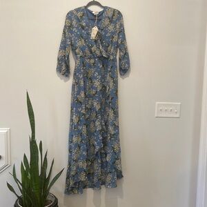 Boutique blue floral maxi